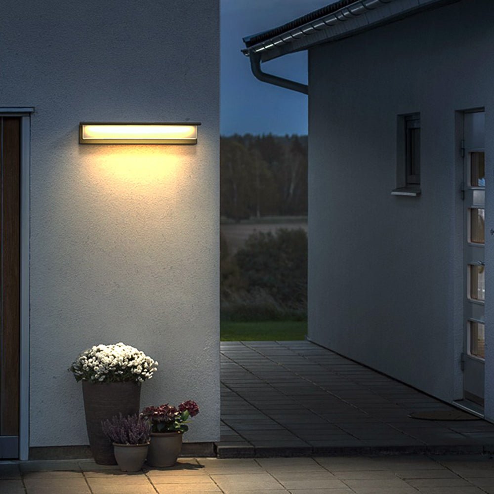 Moderne Rechteckige Außen-Solarwandlampe