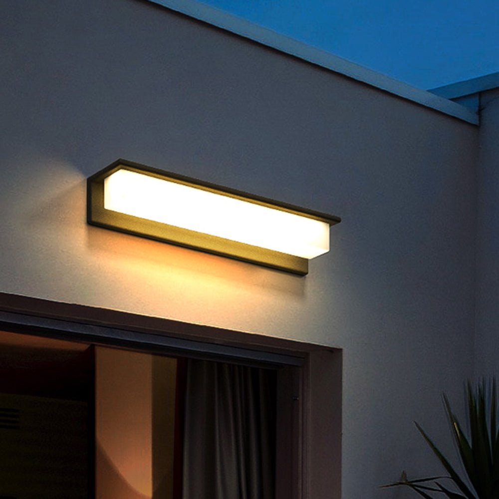 Moderne Rechteckige Außen-Solarwandlampe