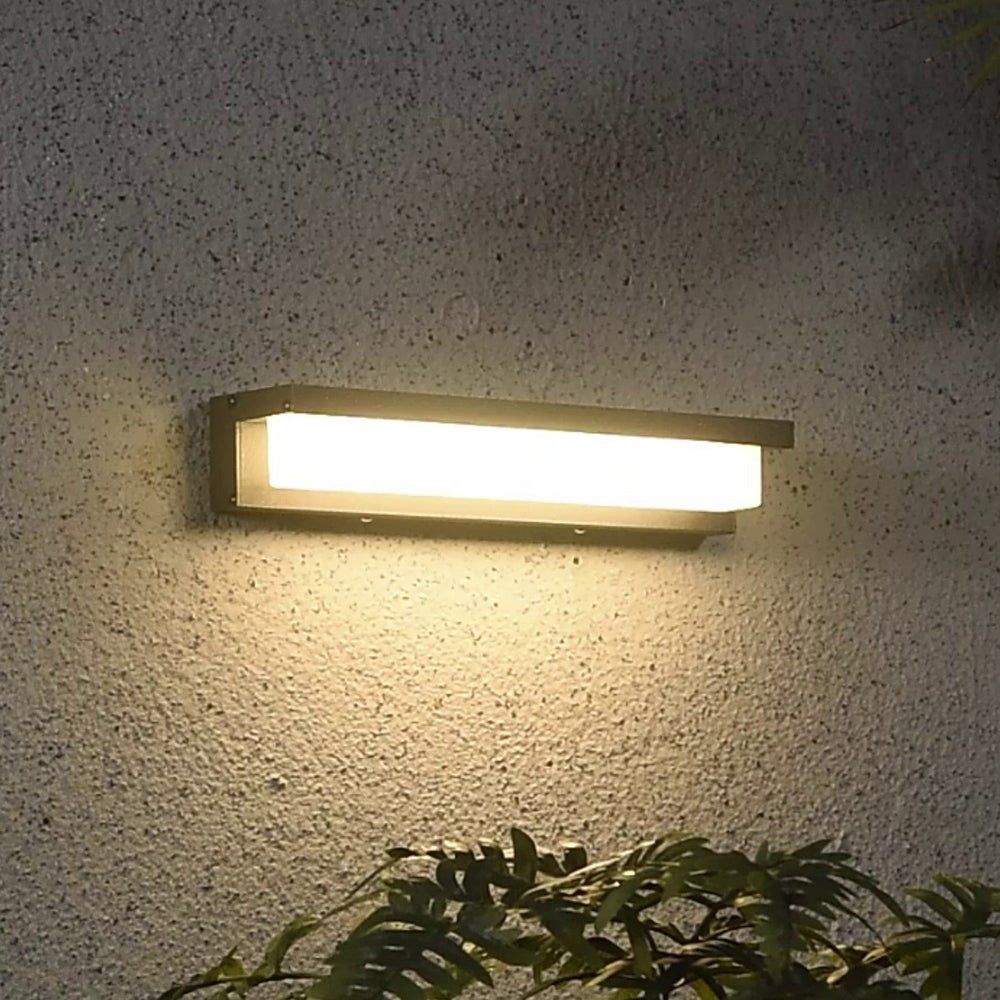 Moderne Rechteckige Außen-Solarwandlampe