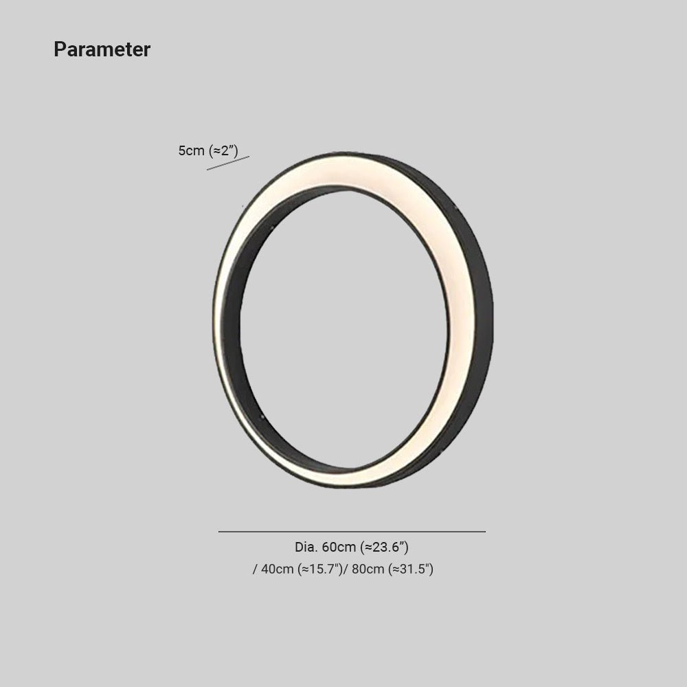 Moderne Ring-Metall-Wandleuchte für den Außenbereich