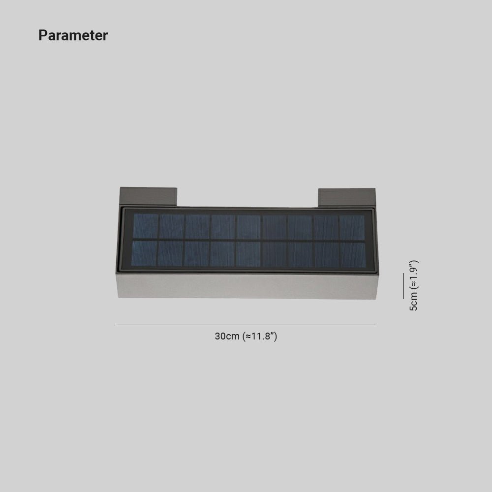 Moderne Solar-Wandlampe für den Außenbereich, wasserdicht und energieeffizient