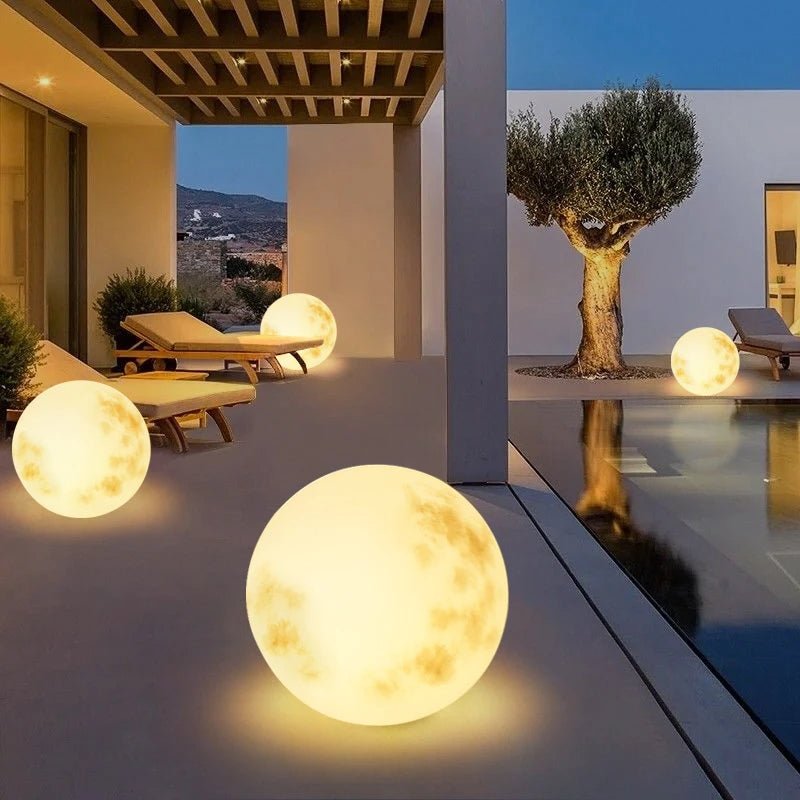 Mondlicht-Gartenlampe | Außenleuchte im Mond-Design