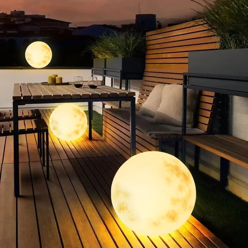 Mondlicht-Gartenlampe | Außenleuchte im Mond-Design