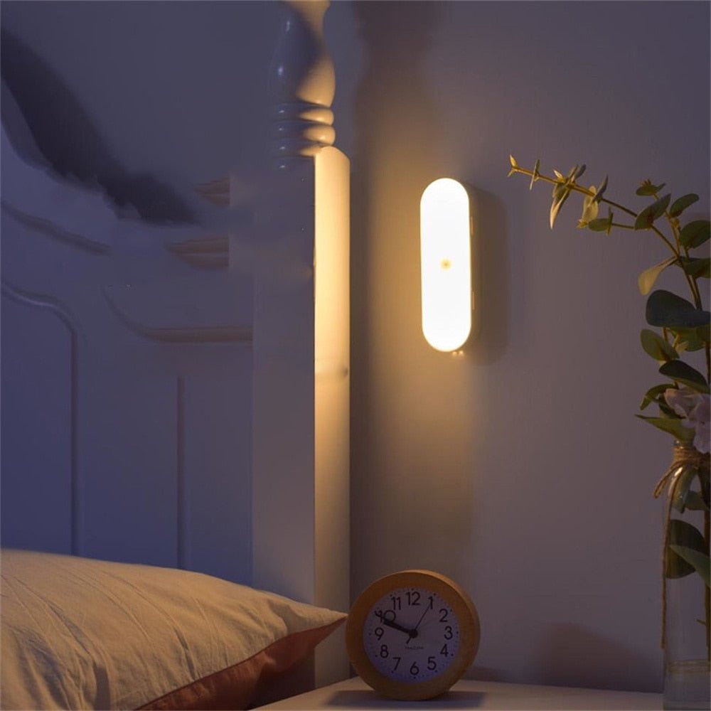 BewegungsLicht – Wiederaufladbare LED-Wandlampe mit USB und Bewegungsmelder