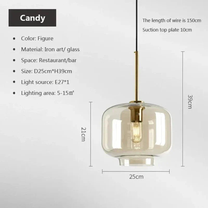 NordicLeuchte - Stilvolle Skandinavische Pendelleuchte aus Glas