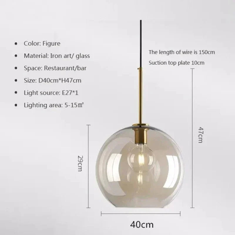 NordicLeuchte - Stilvolle Skandinavische Pendelleuchte aus Glas