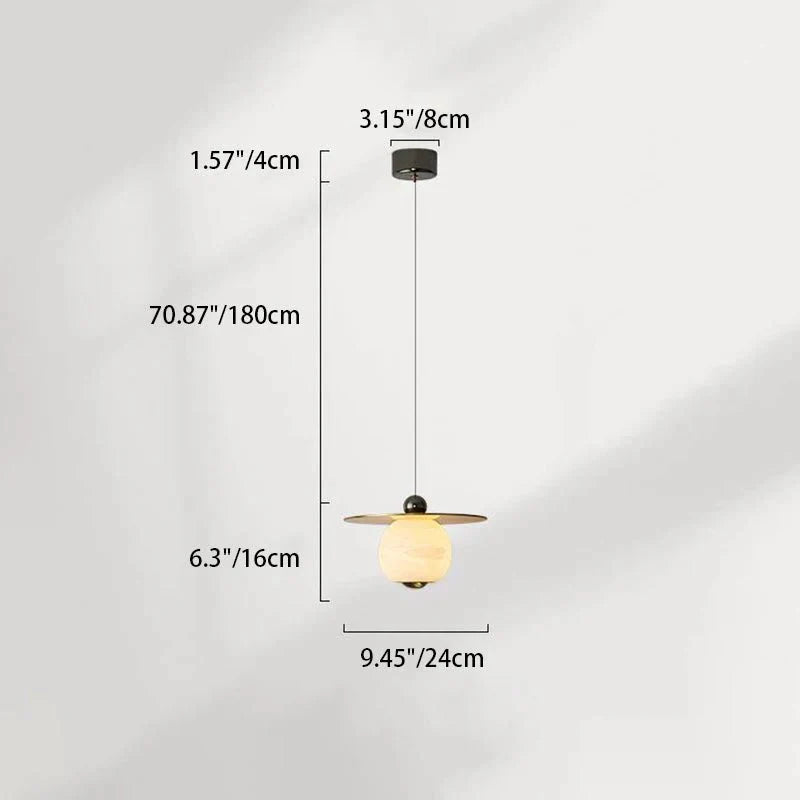 Nordische Aluminium Marmor Kugel Schirm LED Pendelleuchte