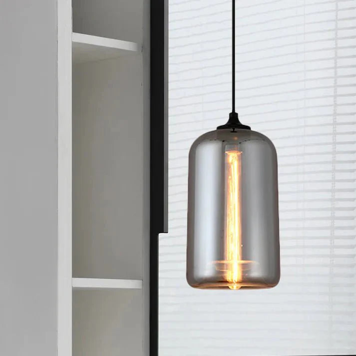 Nordic hanging lamp in loft style with glass