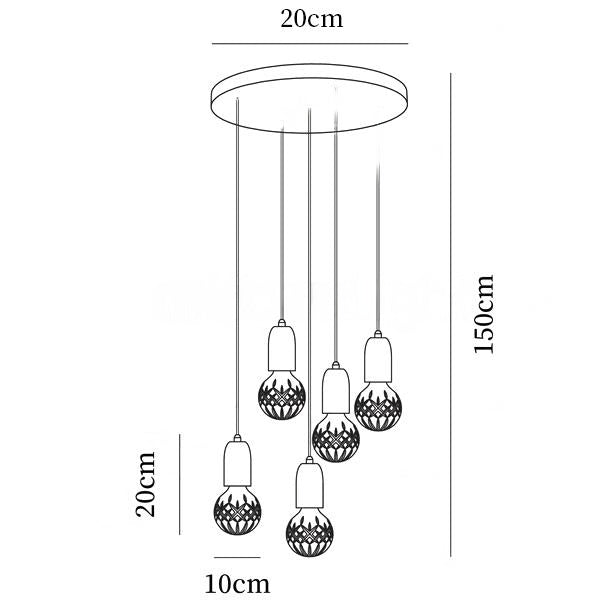 Nordic Design Kristall-LED Pendant Light