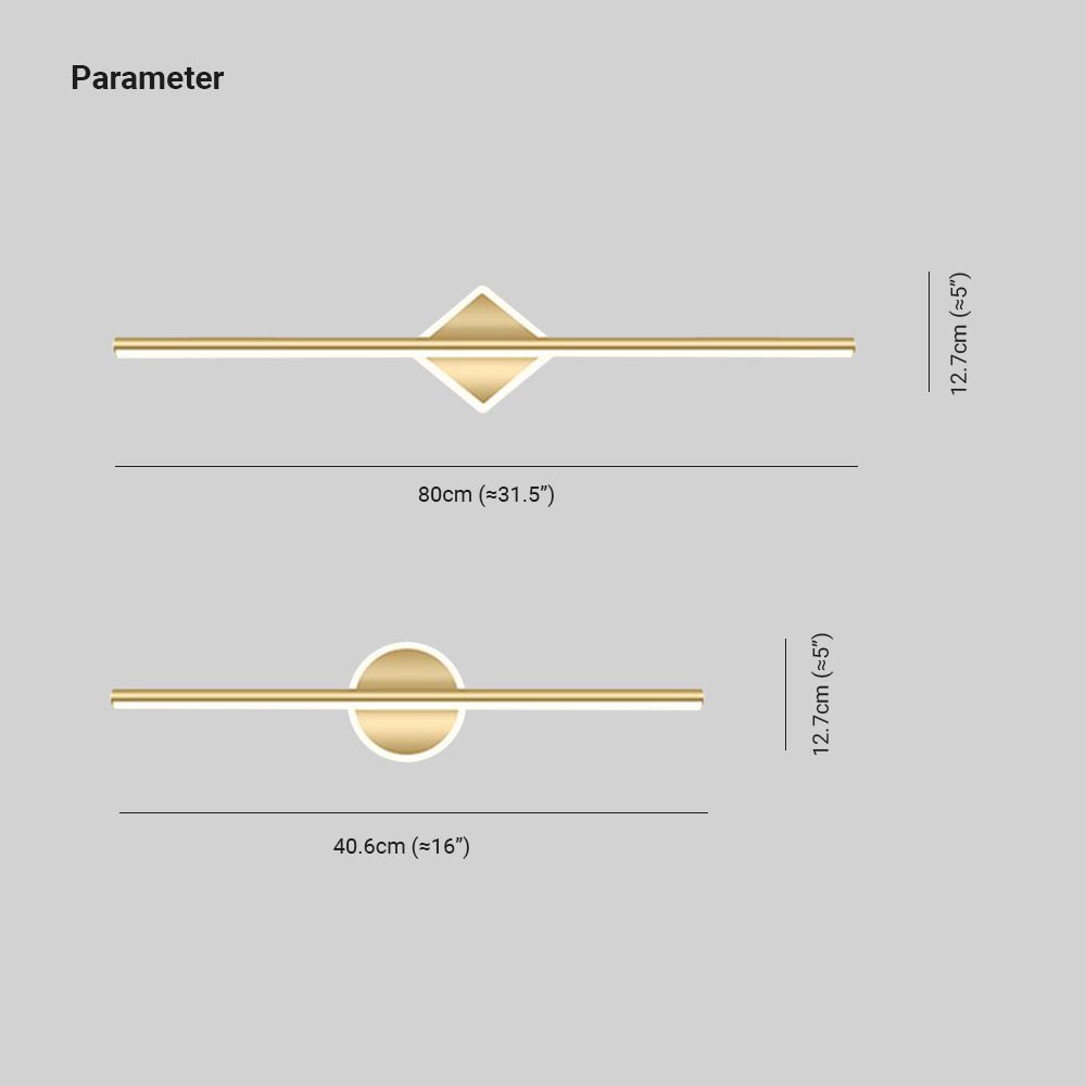 Moderne LED-Wandleuchte Nova in Schwarz und Gold