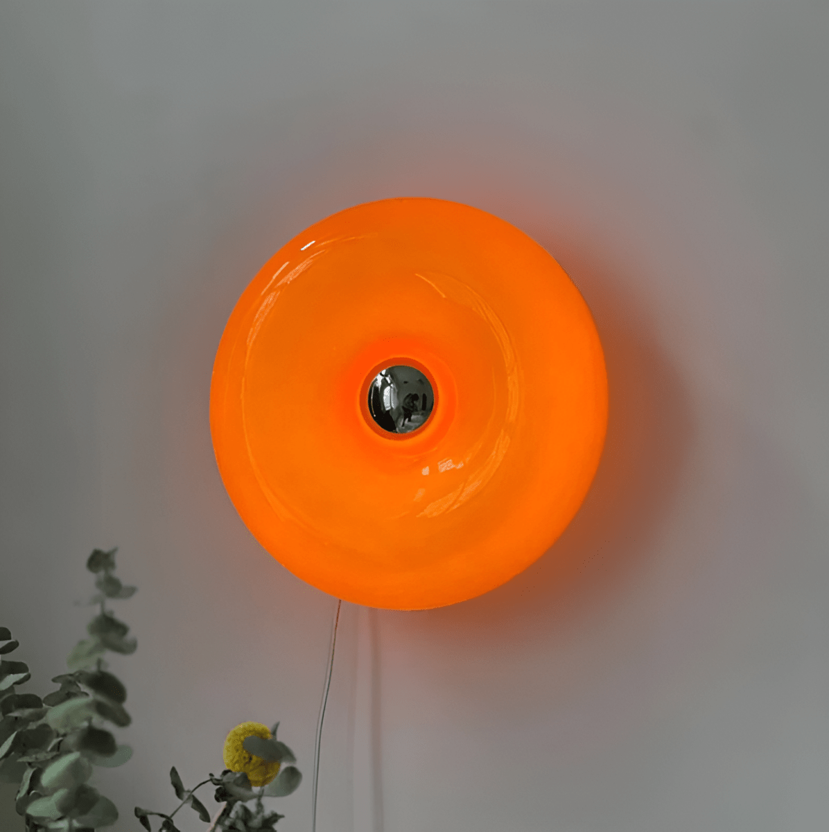 Orange Donut Leuchte - Elegante Wand- und Tischlampe