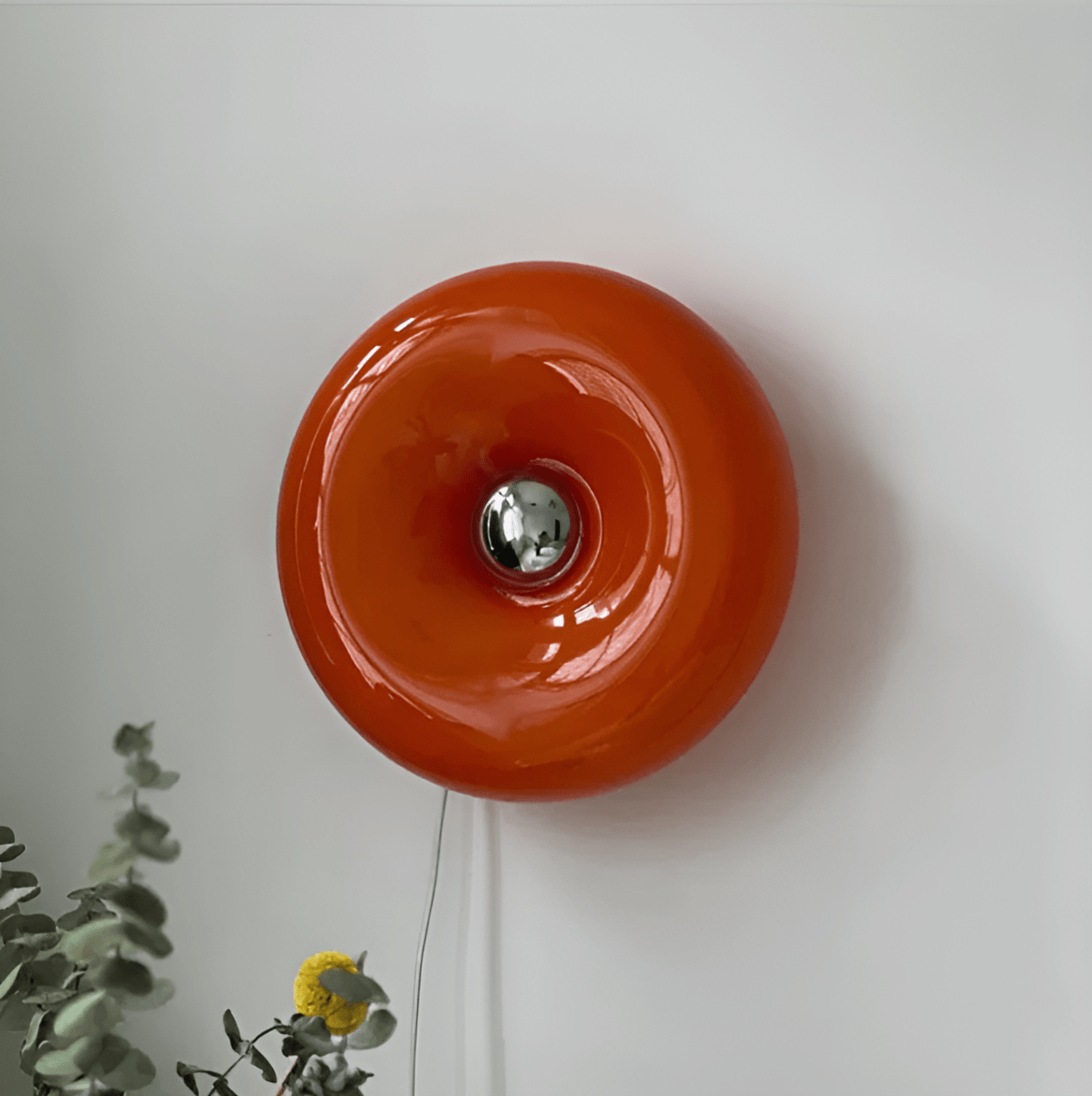 Orange Donut Leuchte - Elegante Wand- und Tischlampe