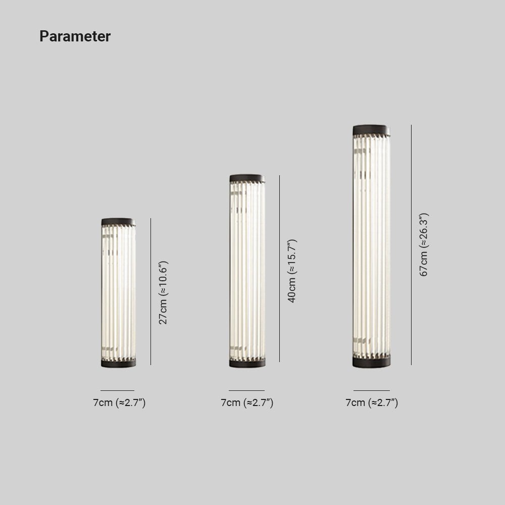 Moderne halbkreisförmige Außenwandlampe aus Metall und Glas