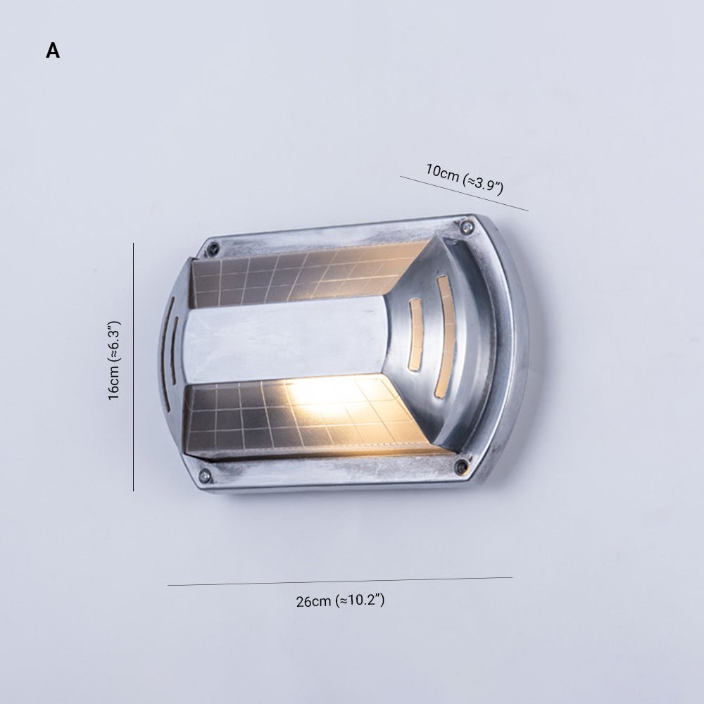 Moderne Geometrische Außenwandleuchte aus Metall und Glas