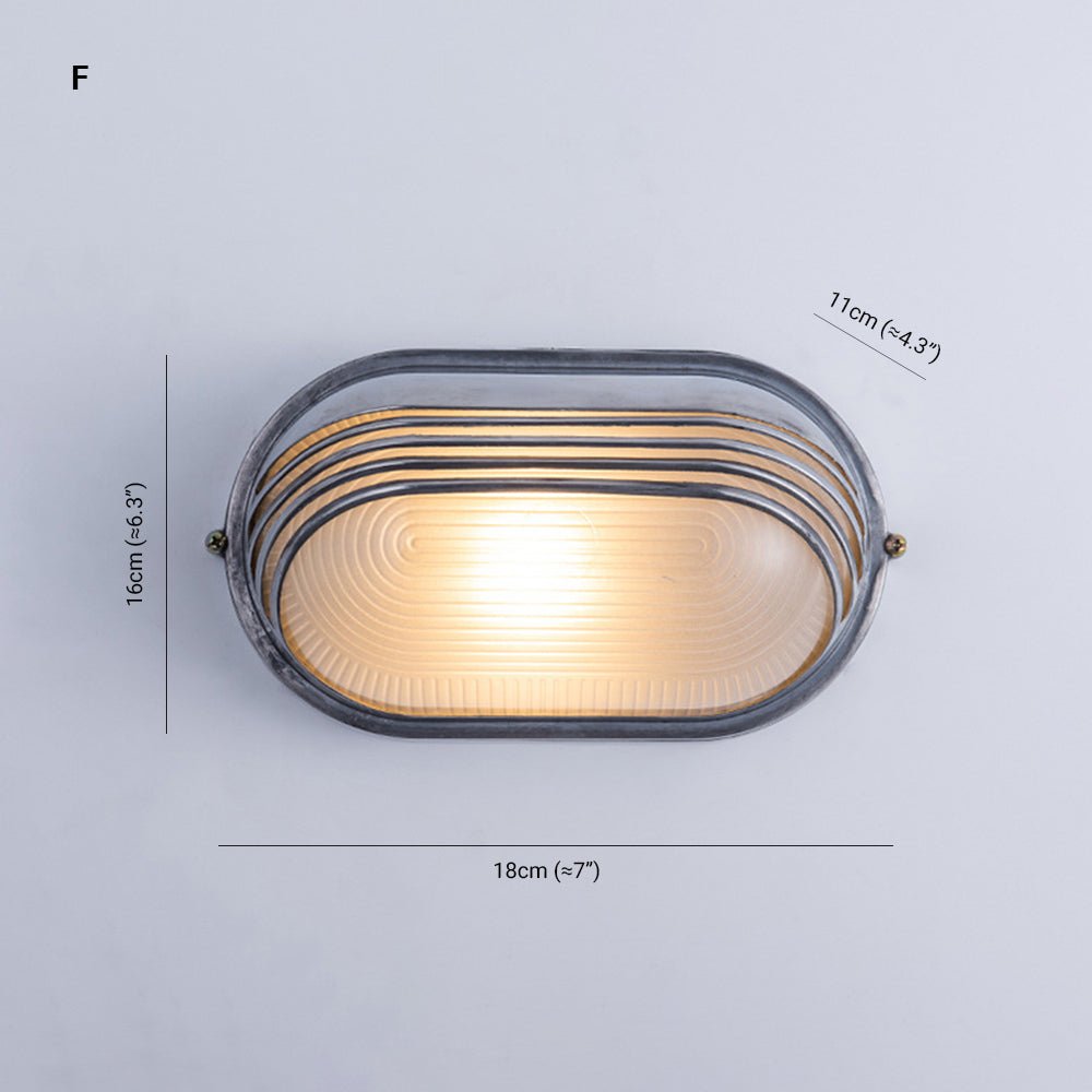 Moderne Geometrische Außenwandleuchte aus Metall und Glas