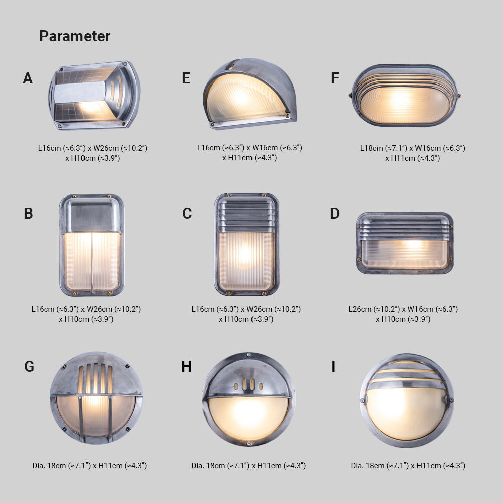 Moderne Geometrische Außenwandleuchte aus Metall und Glas