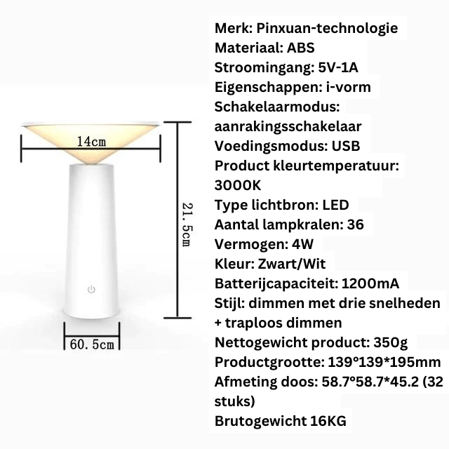 Kabellose Fernbedienungs-Tischleuchte Remoteglo