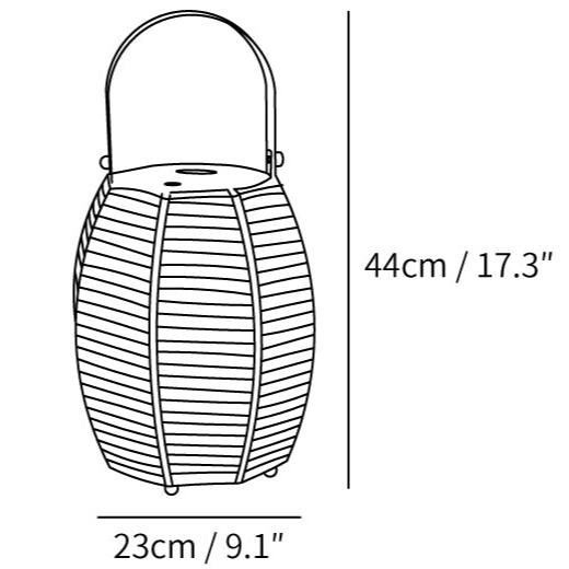 Retro Kreative Rattan Tischleuchte für Außenbereiche