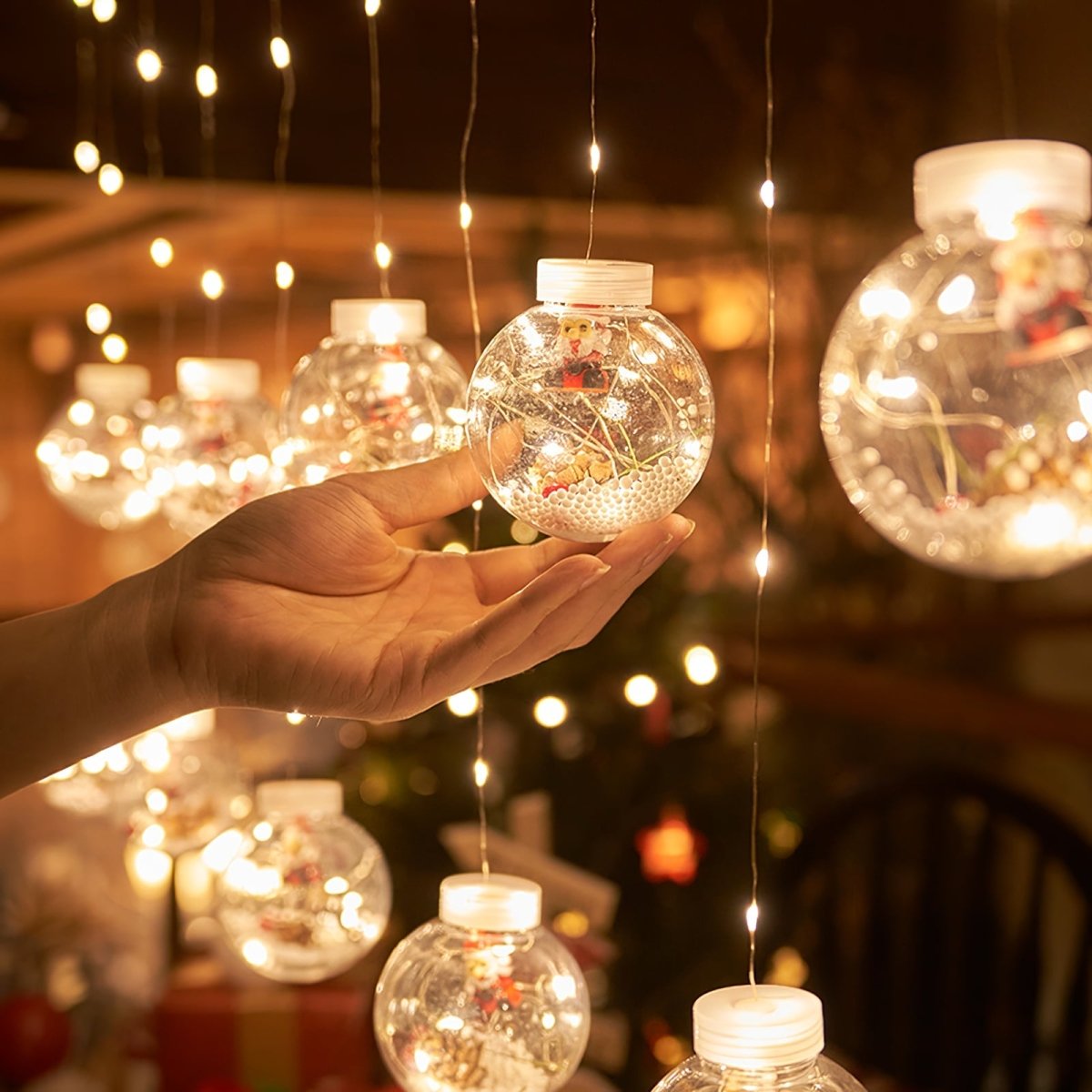 Retro Weihnachtswunschkugel LED Außenleuchte