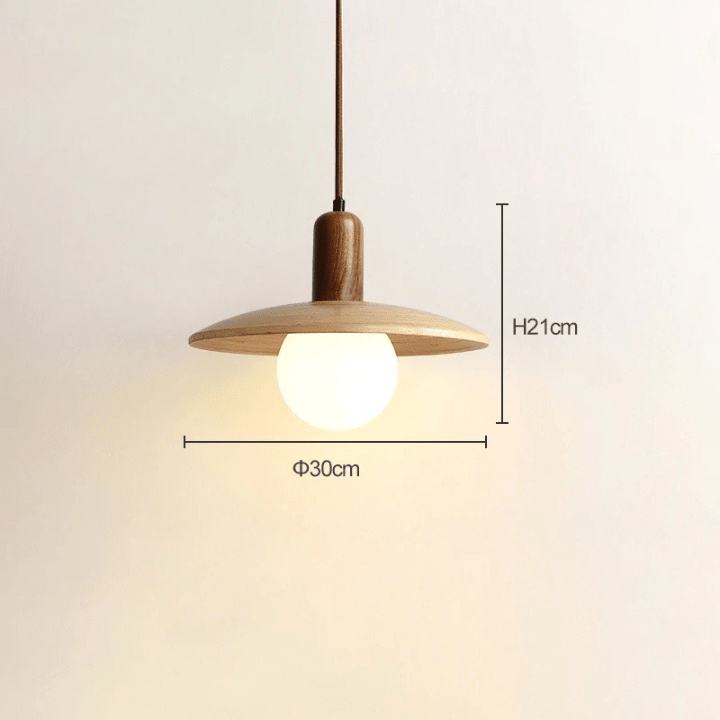 Retro-Nordische Bambus- und Holz-LED-Leuchte