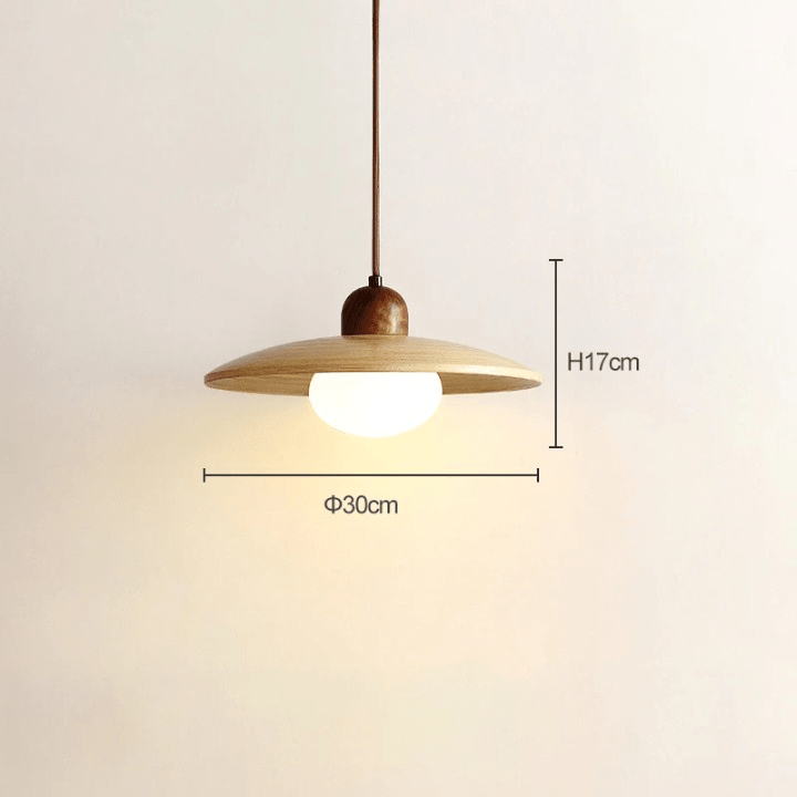 Retro-Nordische Bambus- und Holz-LED-Leuchte