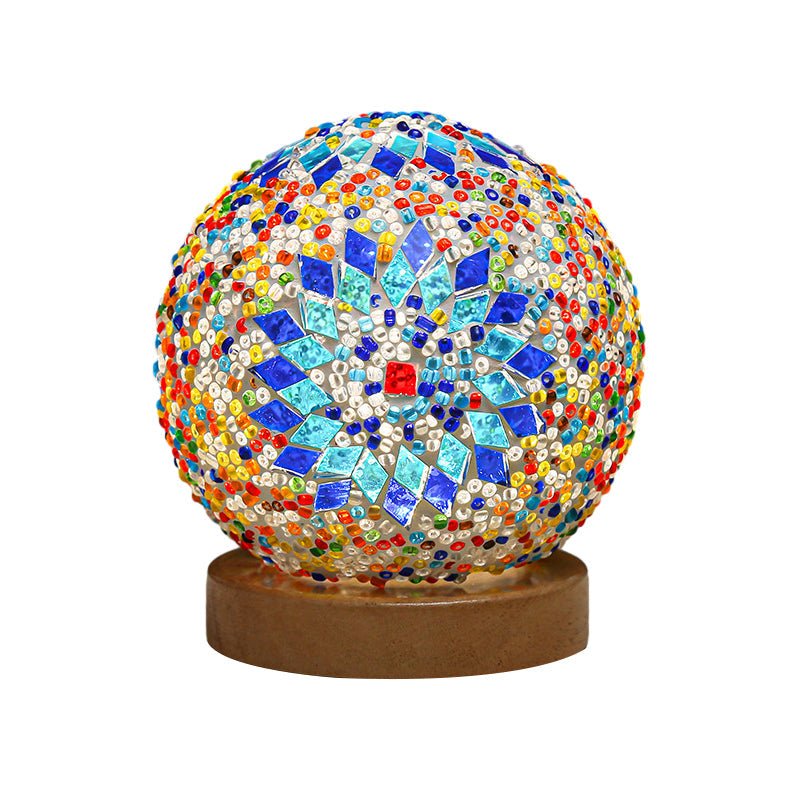 Sphärische LED-dimmbare Barock-Mosaik-Glas-Tischlampe