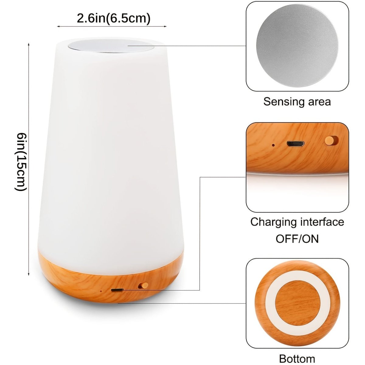 SpaceGlow - Wiederaufladbare LED Nachtleuchte mit Fernbedienung und Timer