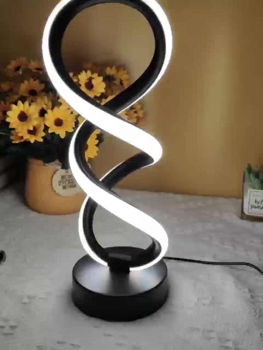 SpiraLux - Zeitgenössische Spiral-Tischlampe mit Drei Farbmodi