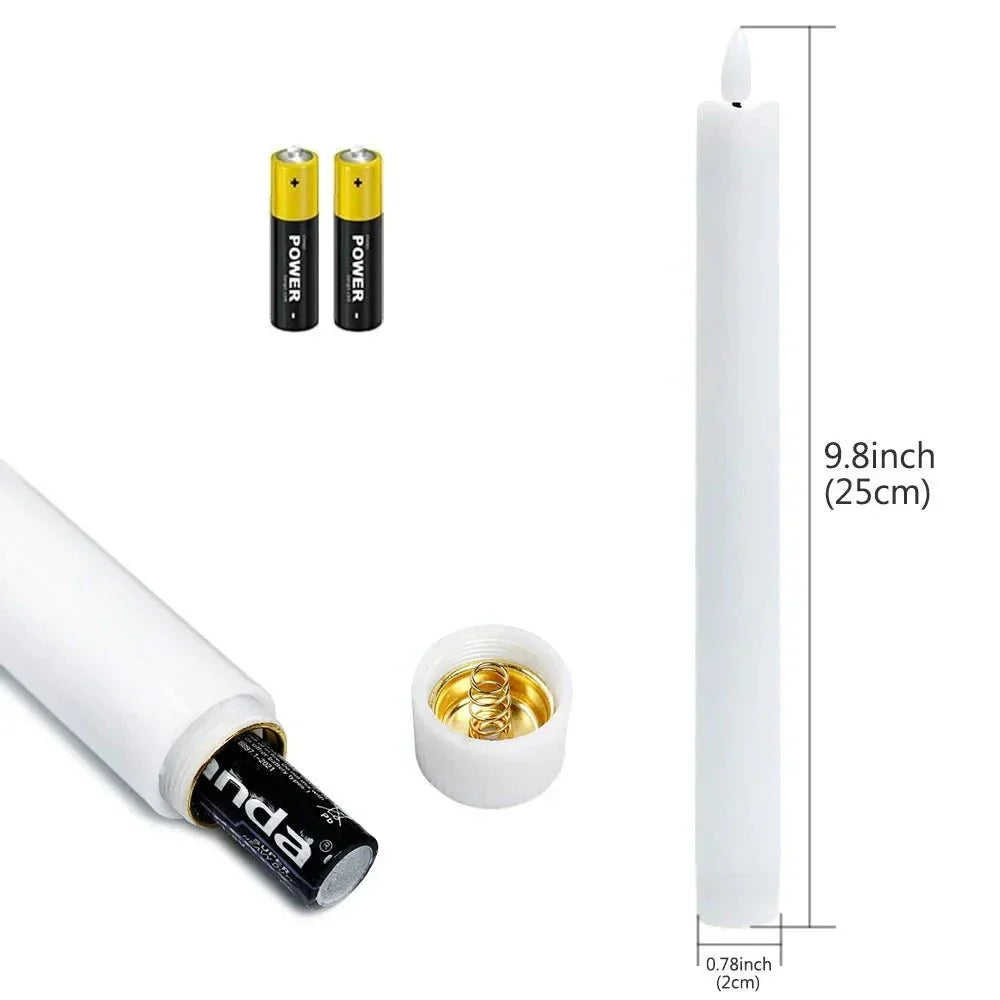 Flammenlose 3D LED Stabkerzen Taperflame