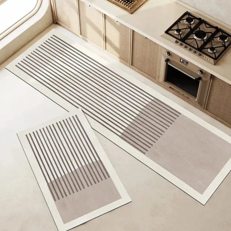 Tapis de cuisine super absorbant avec rayures pour une cuisine toujours propre