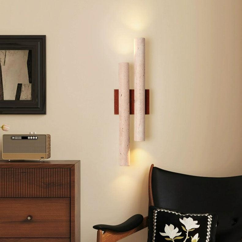 Travertine Retro-Stil Double Lange Wandlampe mit LED-Light