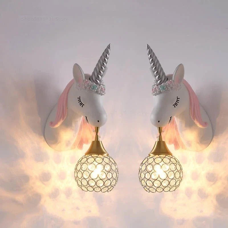 EinhornLicht – Modern Cartoon-Wandlampe für Kinderzimmer