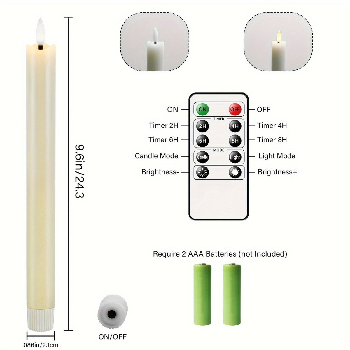 Elegante und Sichere LED-Stabkerzen im 6er-Set