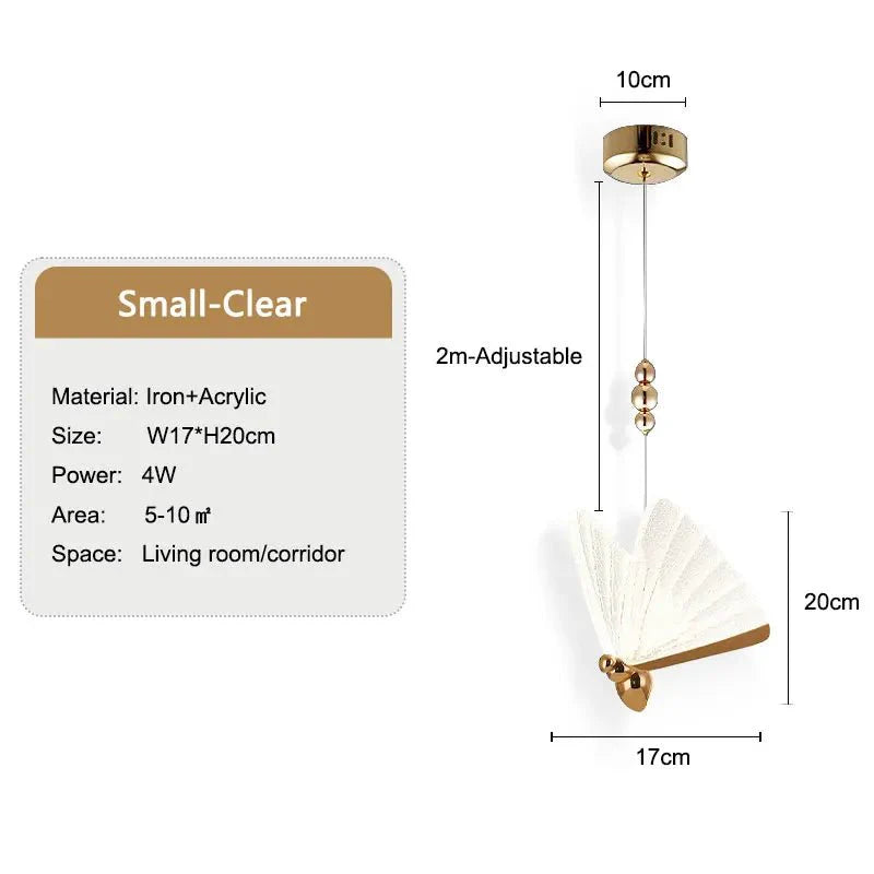 Flügellicht - Decorative Schmetterlings-Hängeleuchte