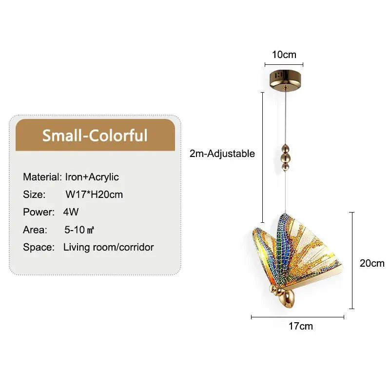 Flügellicht - Decorative Schmetterlings-Hängeleuchte