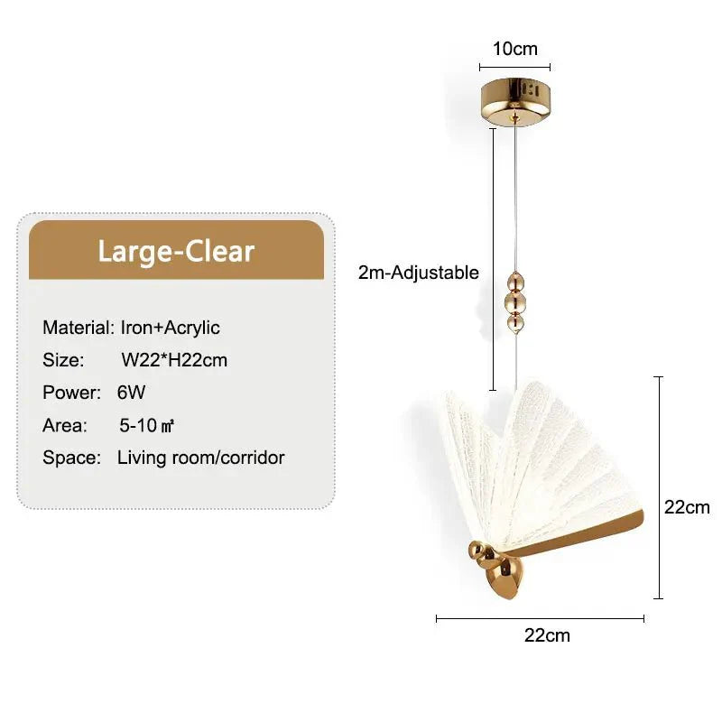 Flügellicht - Decorative Schmetterlings-Hängeleuchte