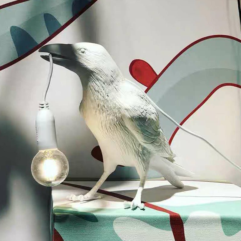 Kreative Vogel-Tischleuchte - Künstlerische Harz-Nachtlampe für das Schlafzimmer