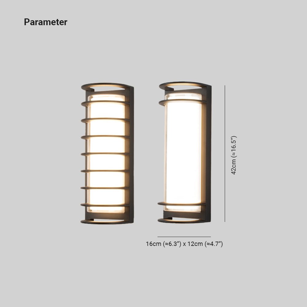 Wetterfeste Acrylwandlampe für den Außenbereich im modernen Design